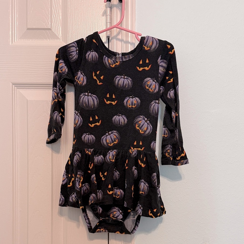 Bums and Roses Halloween bodysuit twirl